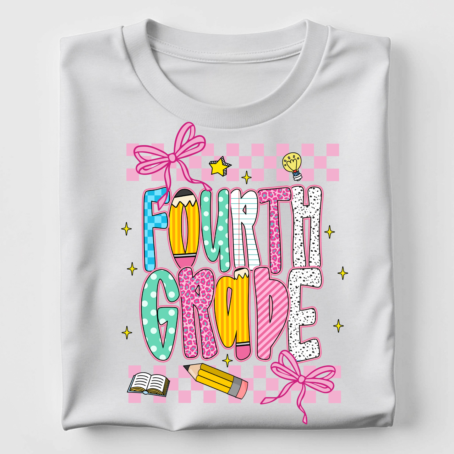 Fourth Grade - Pink Coquette Check