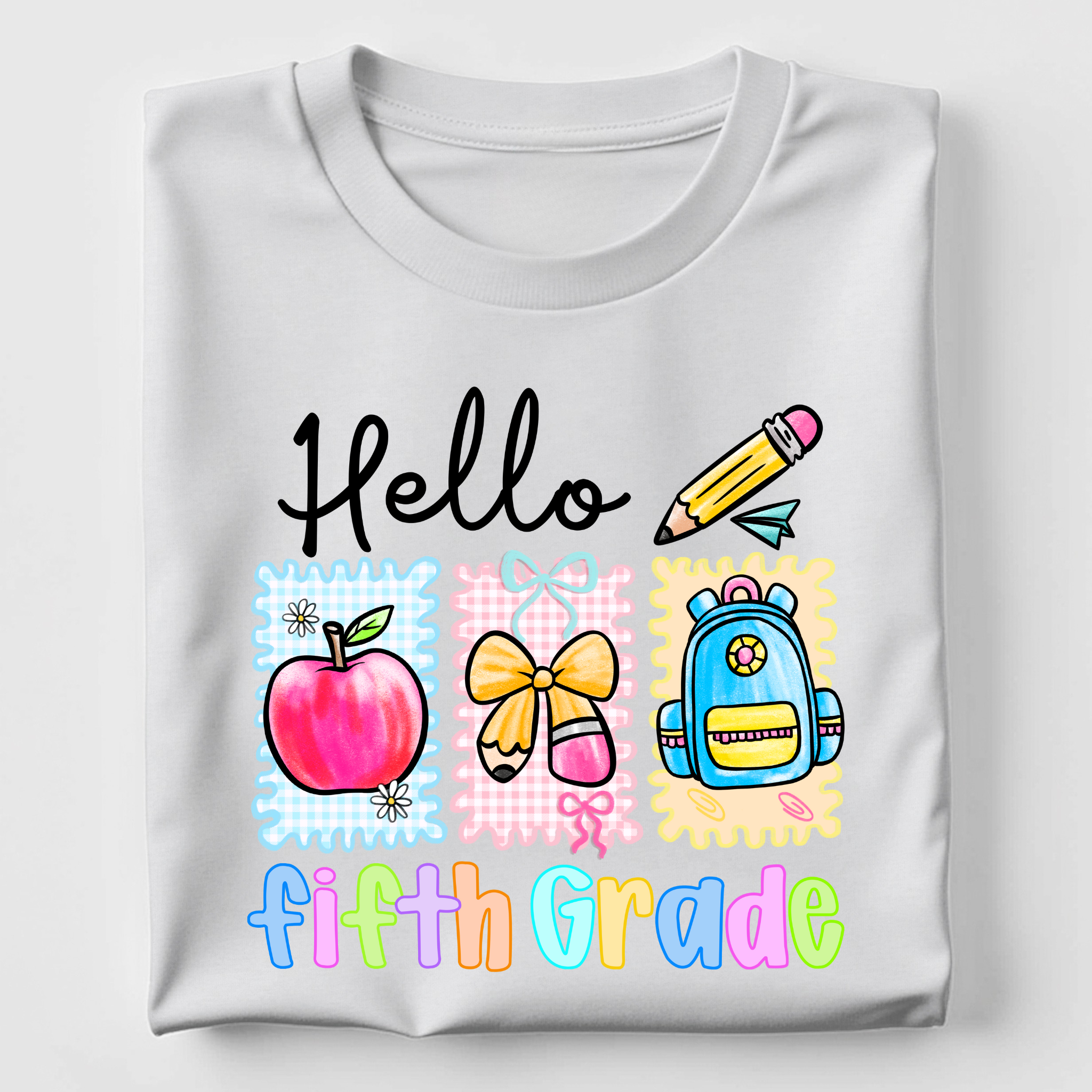 Hello Fifth Grade - Coquette Check