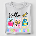 Hello Second Grade - Coquette Check