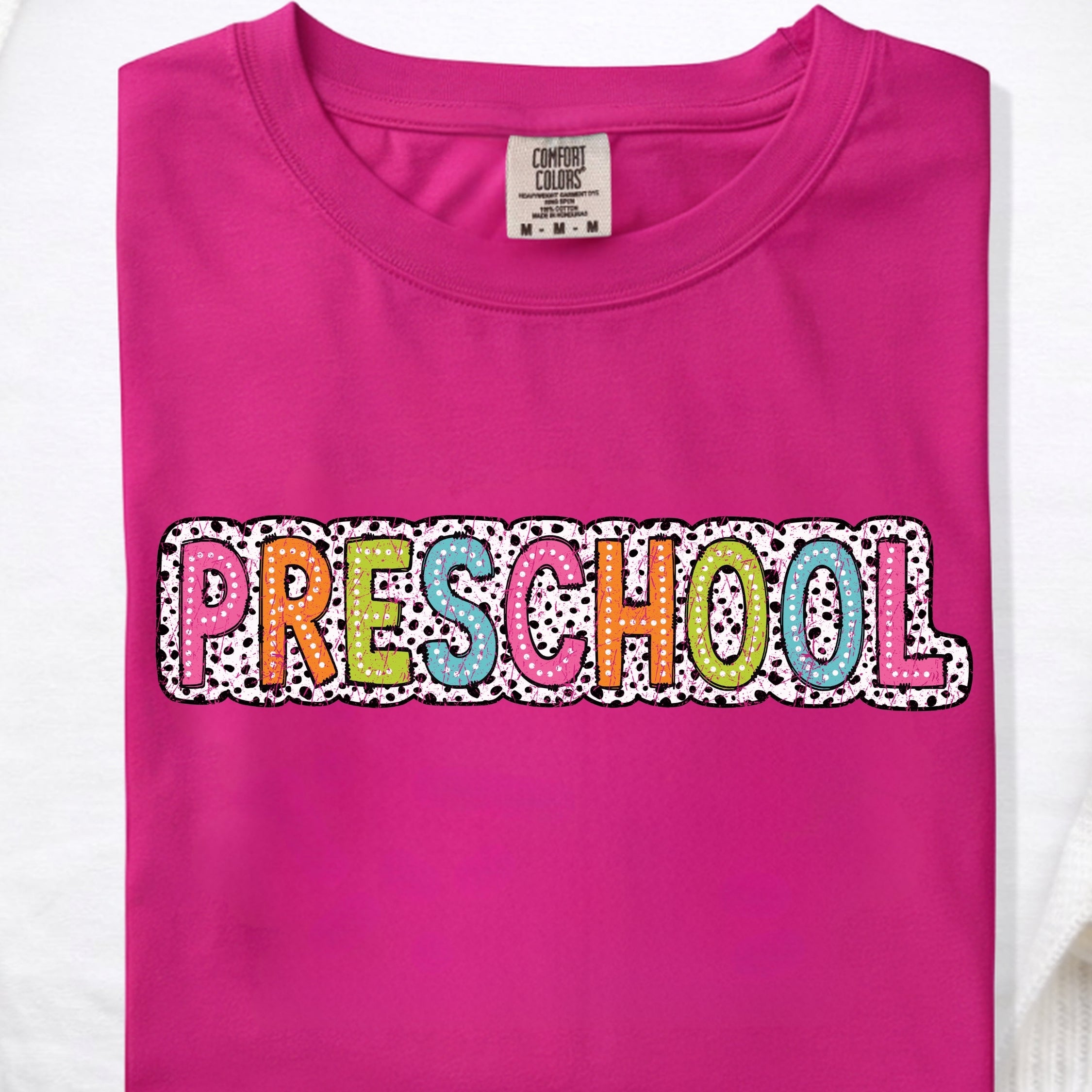 Colorful Dots Distressed - Preschool