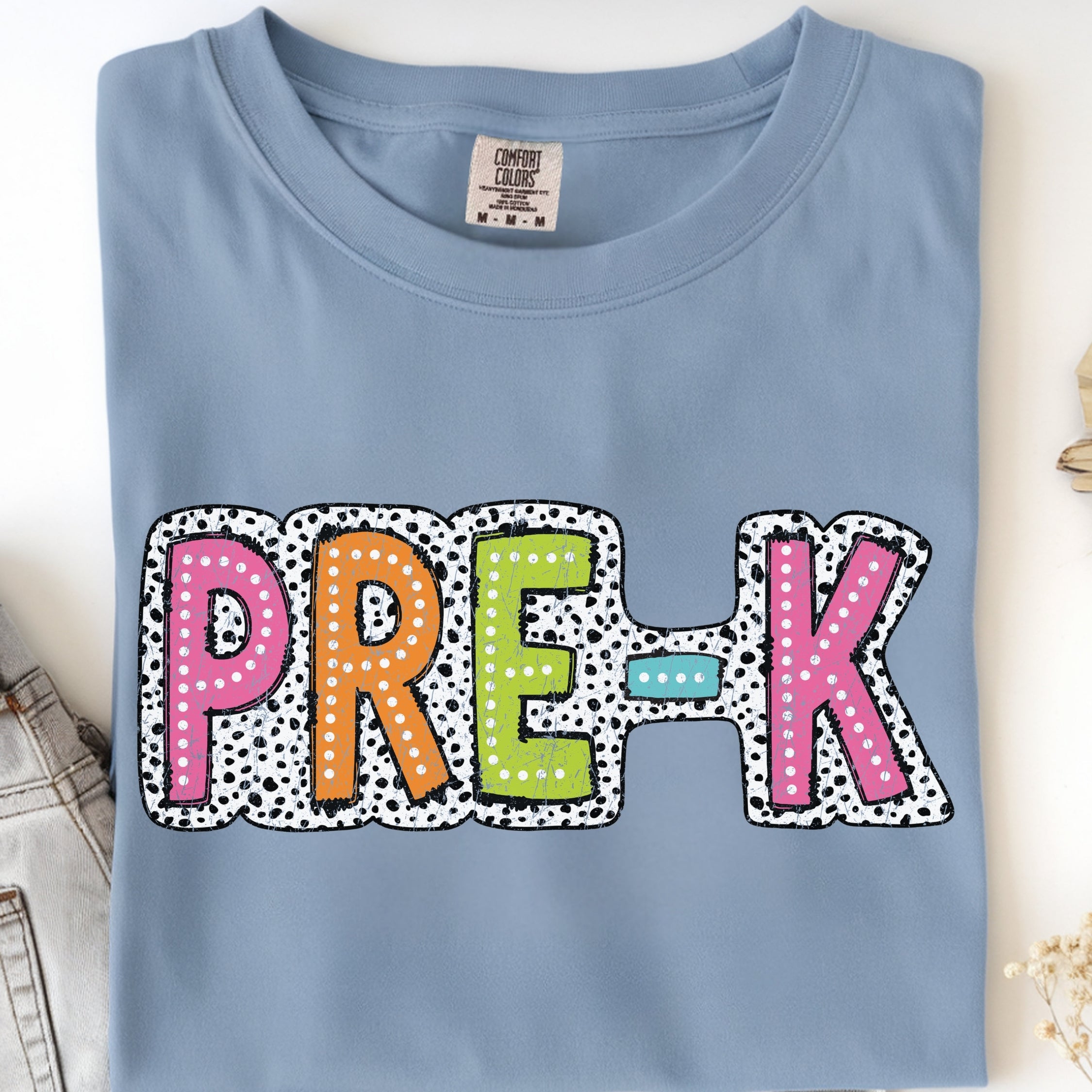 Colorful Dots Distressed - Pre-K