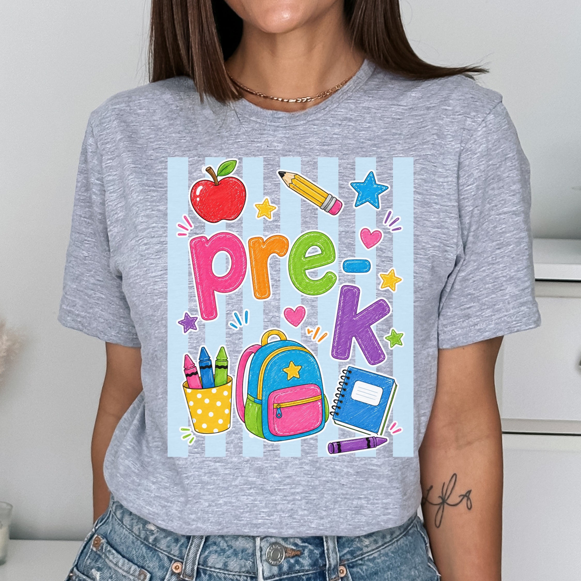 Back to School Preppy Stripes - Pre-K
