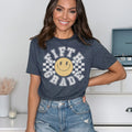 Lightening Smiley White Font - Fifth Grade