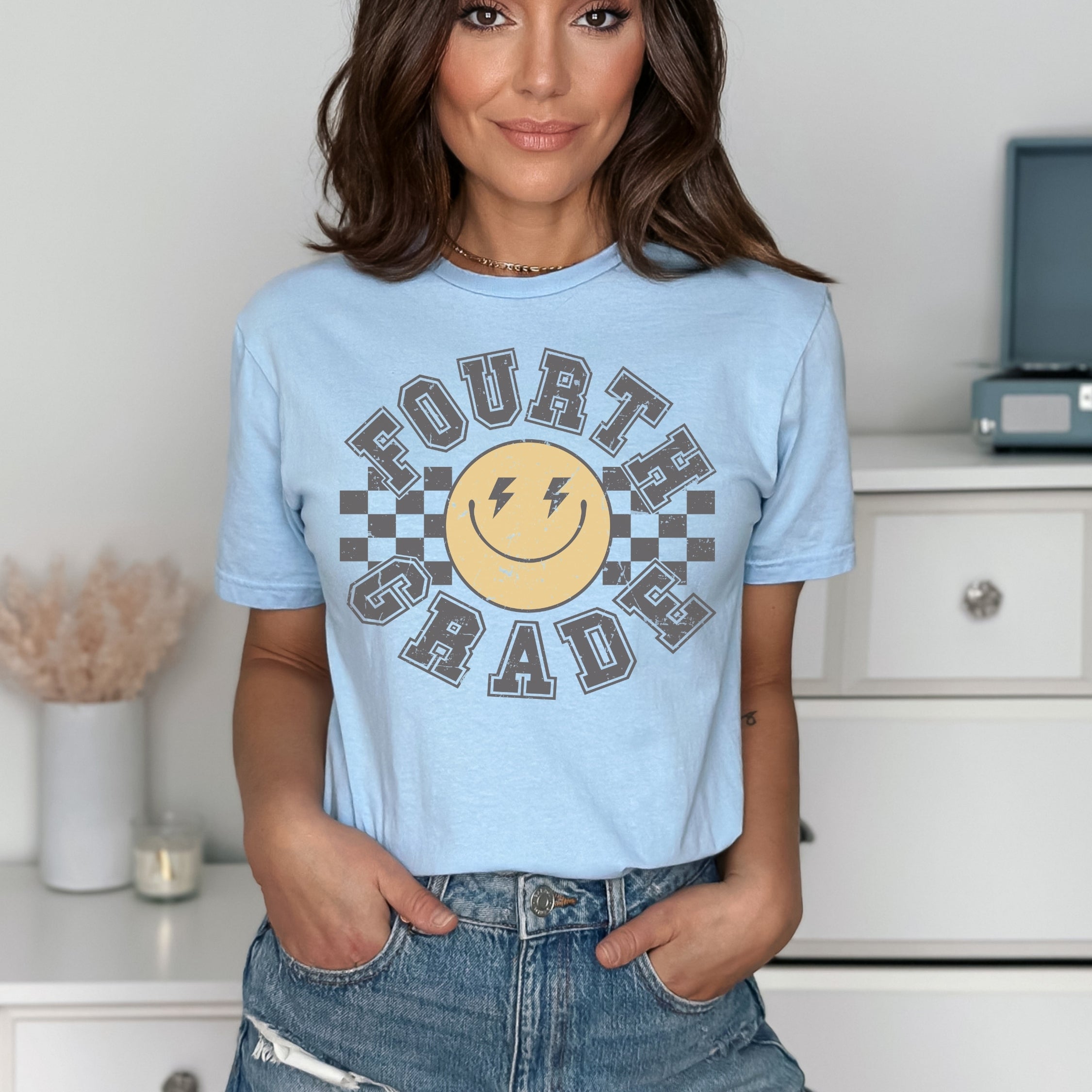 Lightening Smiley Black Font - Fourth Grade