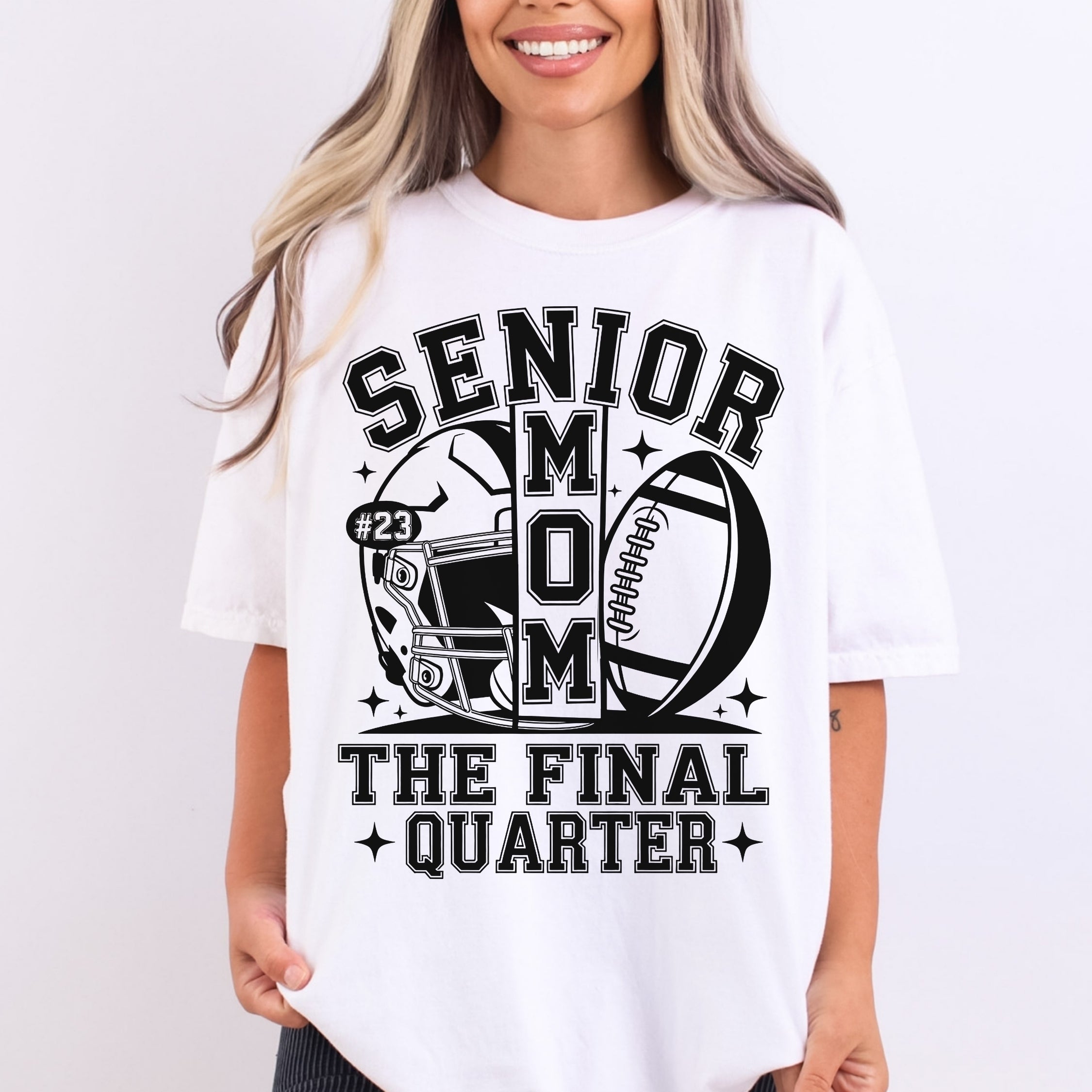 Senior Football Mom - Black Font