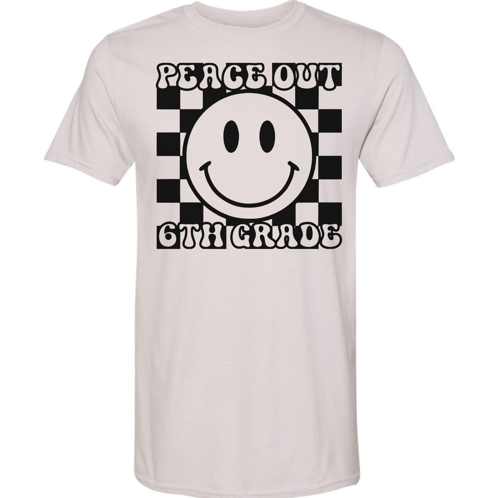 Peach Out 6th Grade - Check Smiley