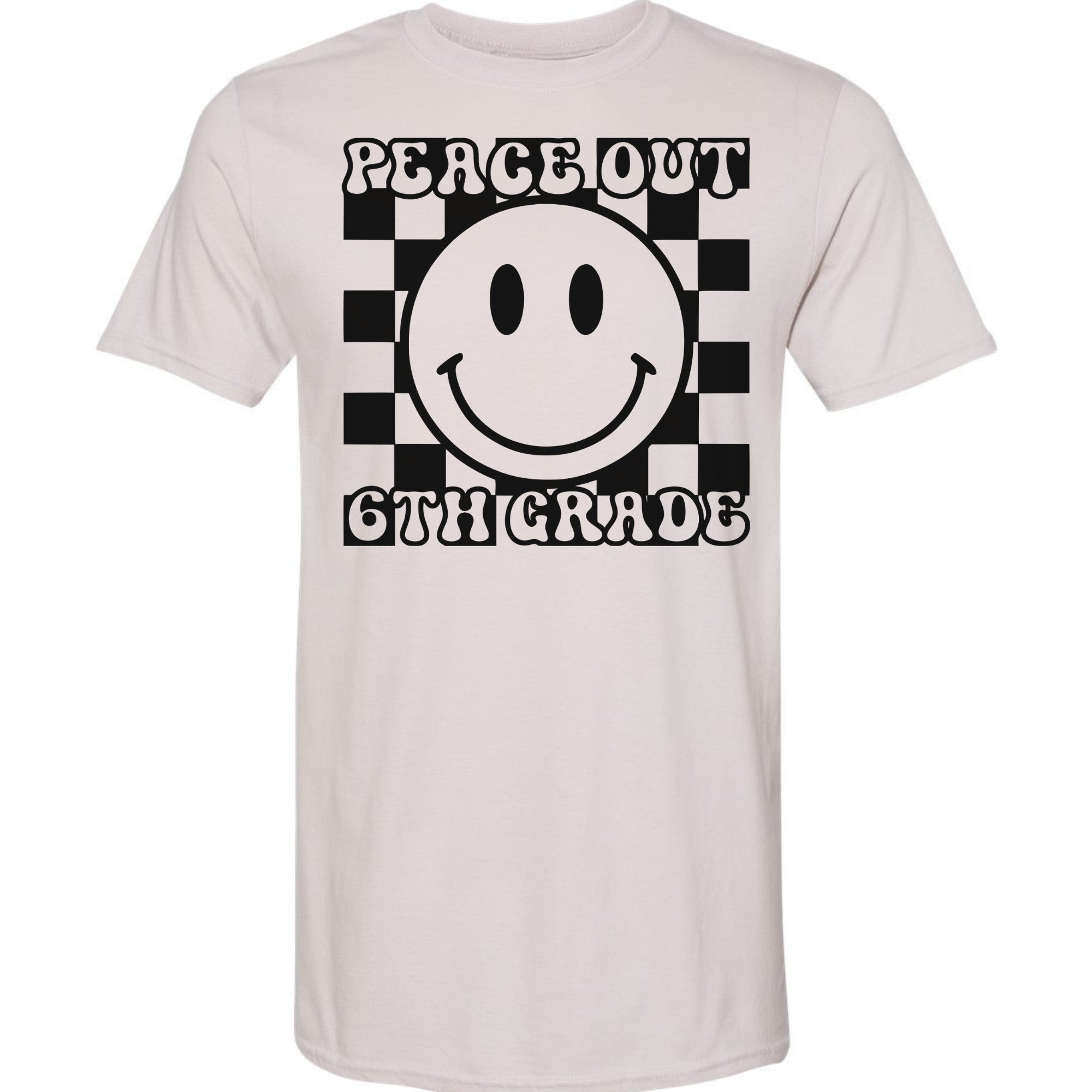 Peach Out 6th Grade - Check Smiley