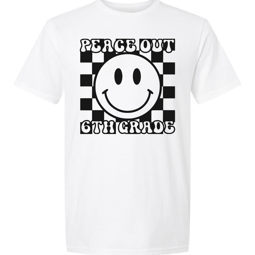 Peach Out 6th Grade - Check Smiley
