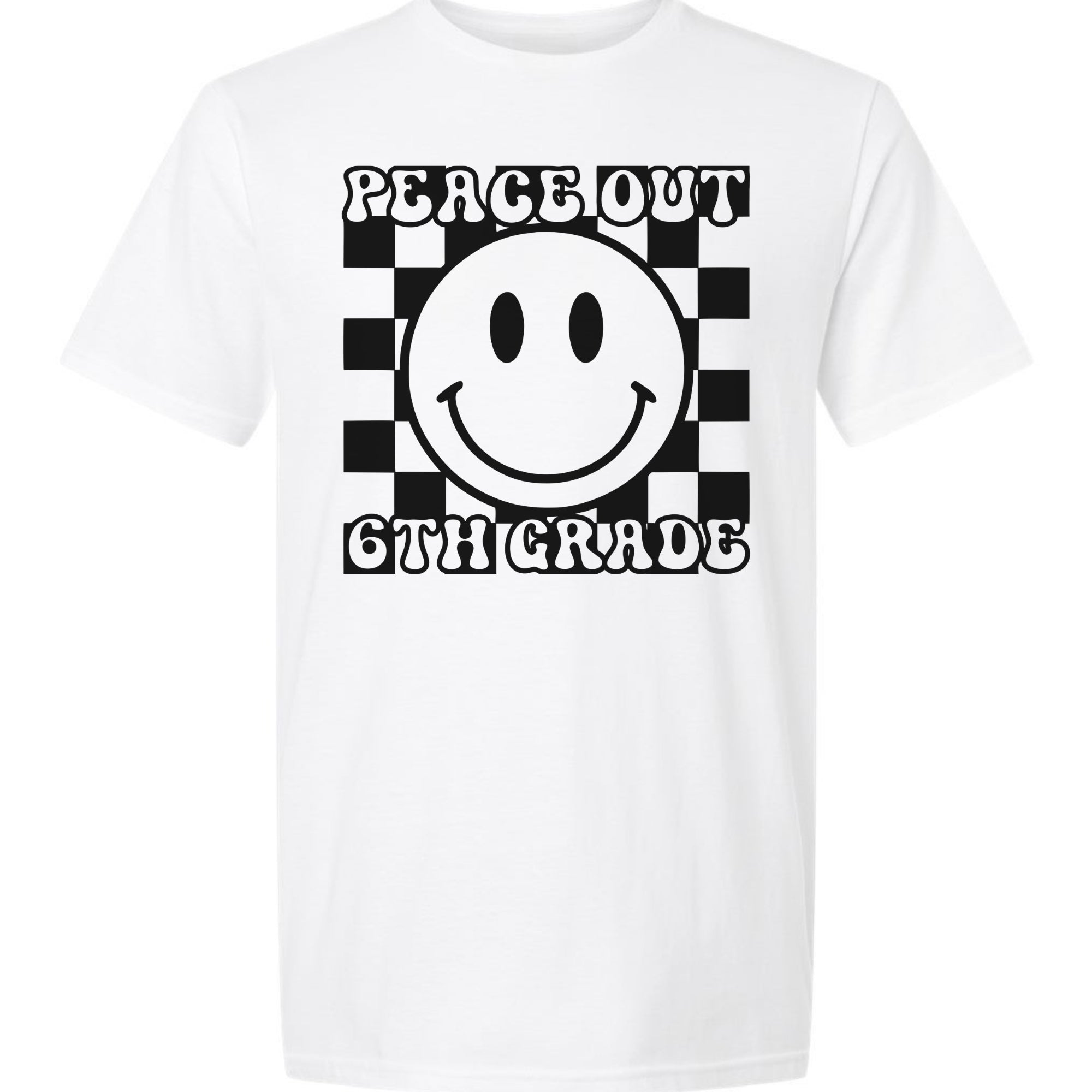 Peach Out 6th Grade - Check Smiley