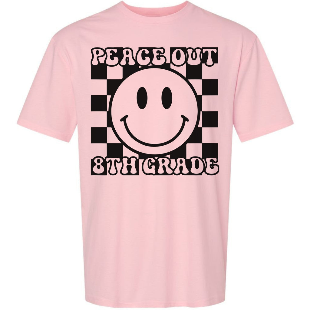 Peach Out 8th Grade - Check Smiley