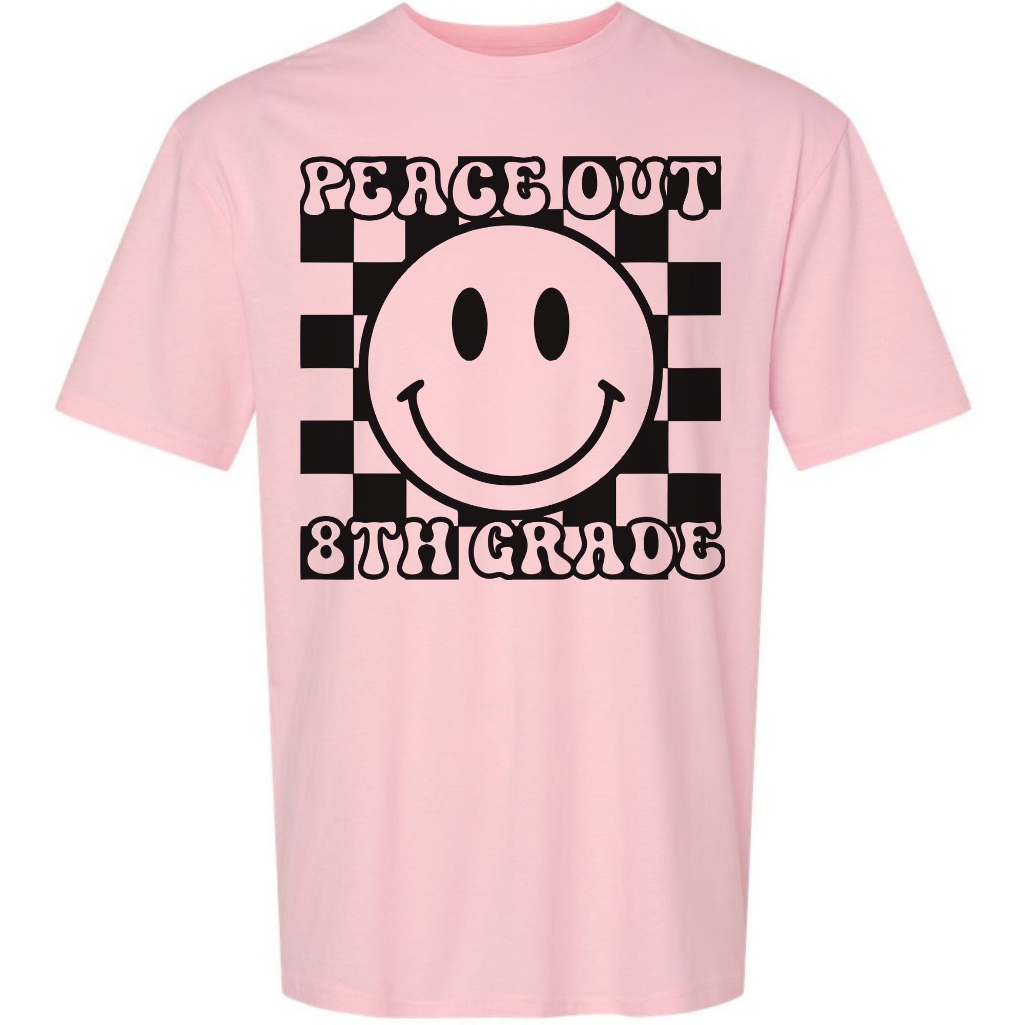 Peach Out 8th Grade - Check Smiley