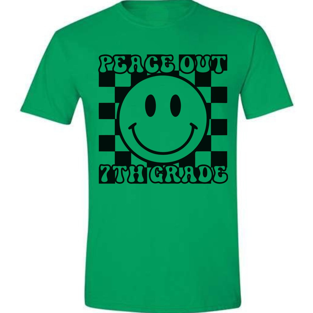 Peach Out 7th Grade - Check Smiley