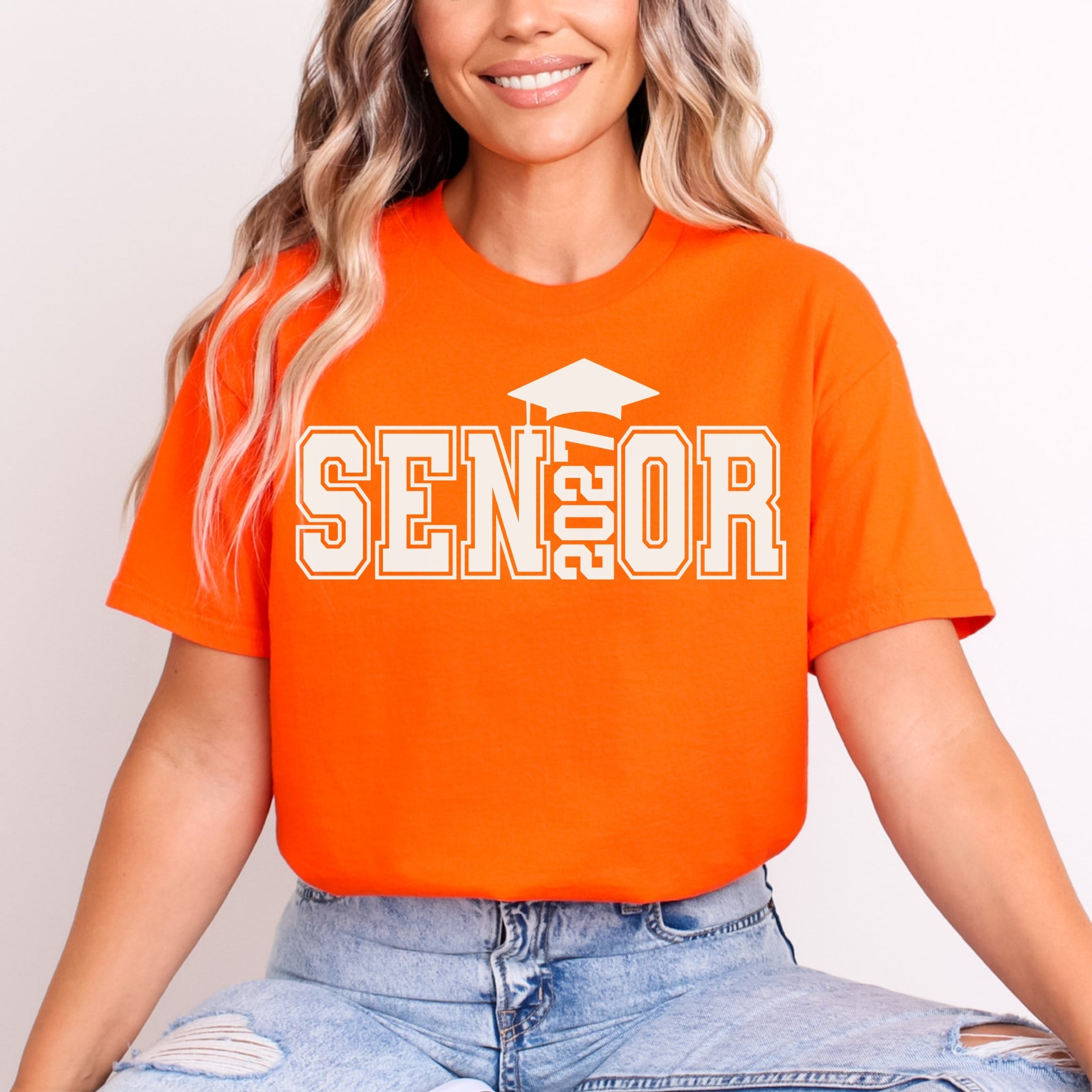 Senior 2027 Grad Cap - White
