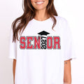 Senior 2027 Grad Cap - Red/Black Font