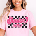 Senior 2027 - Pink and Black Check