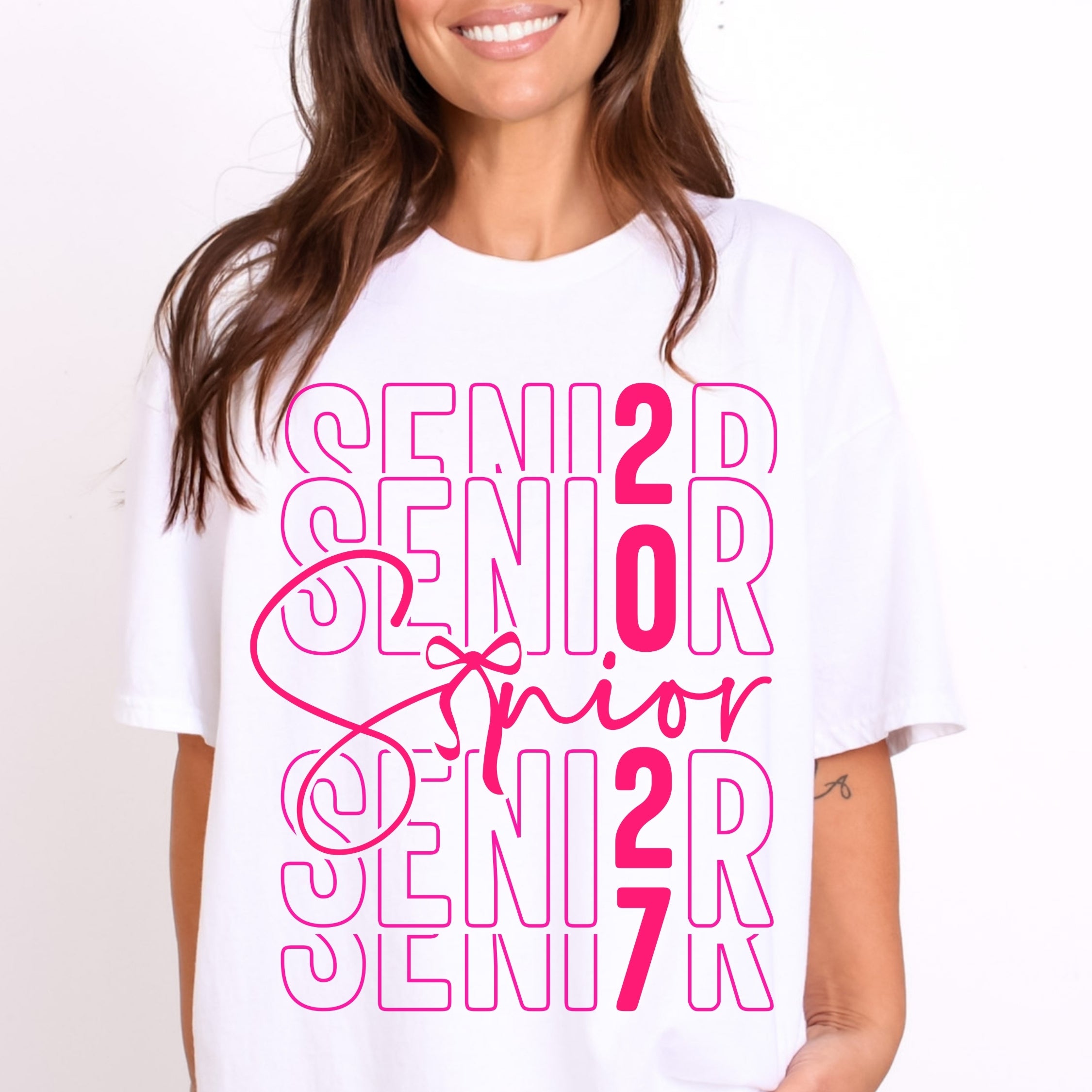 Senior 2027 Coquette Bow Reflective