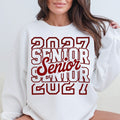 Senior 2027 Burgundy Reflective