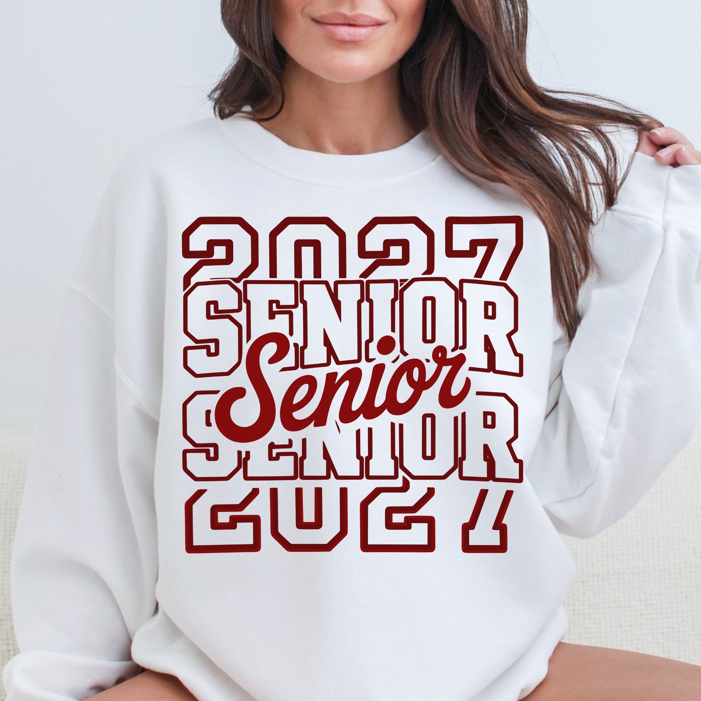 Senior 2027 Burgundy Reflective