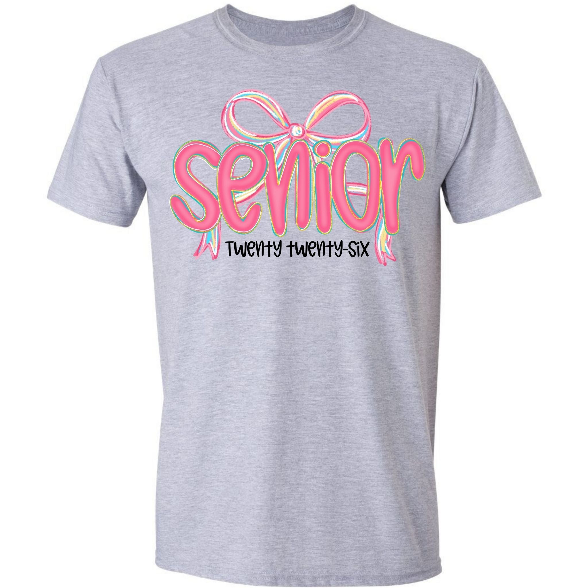 Senior Twenty Twenty Six - Pink Neon Bow