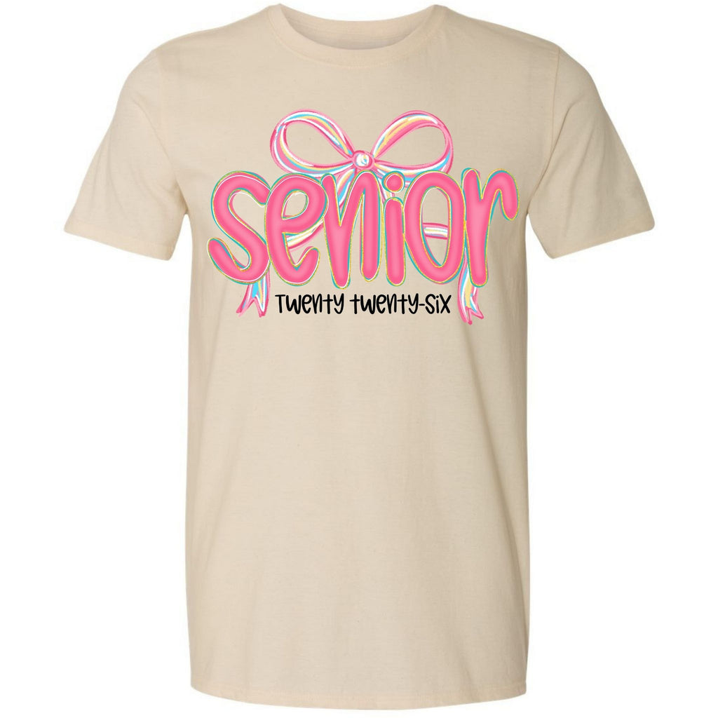 Senior Twenty Twenty Six - Pink Neon Bow