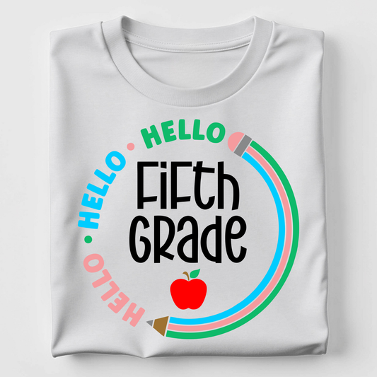 Hello Fifth Grade - Circle Pencil
