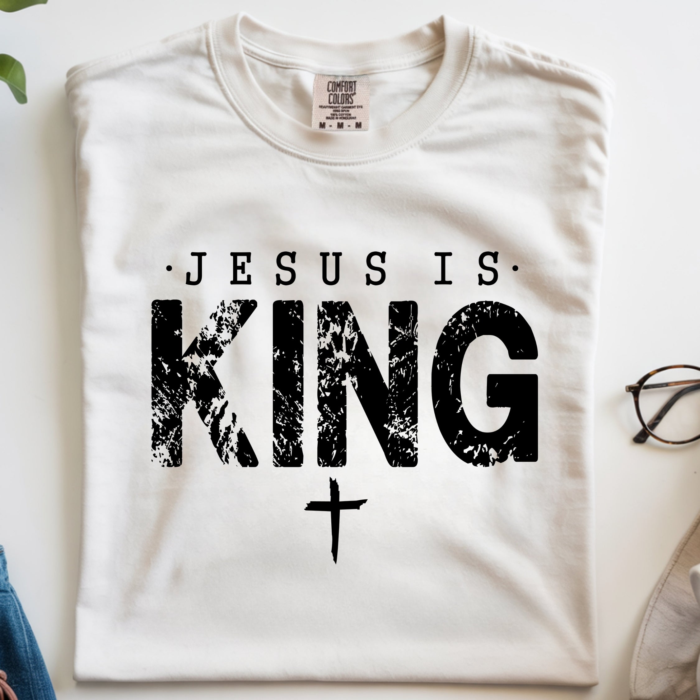 Jesus is King - Black Font