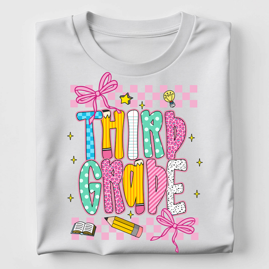 Third Grade - Pink Coquette Check